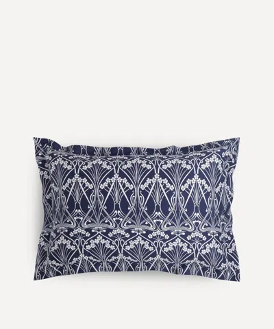 Liberty Ianthe Cotton Sateen Standard Pillowcase In Navy