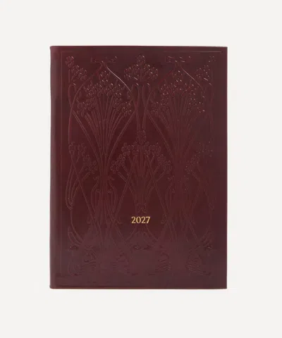 Liberty Ianthe Medium Leather Diary 2027 In Burgundy