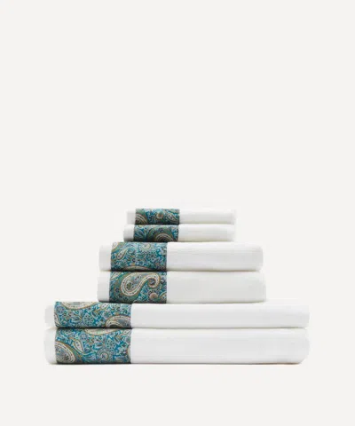 Liberty Lee Manor Towels Bundle Set Of Six In Teal