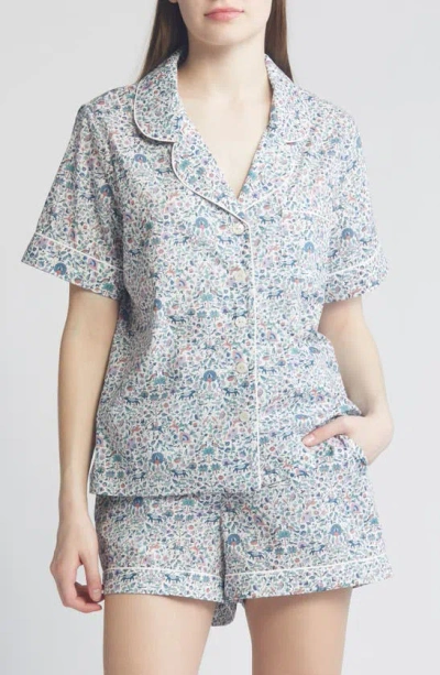 Liberty London Classic Tana Floral Cotton Short Pajamas In White