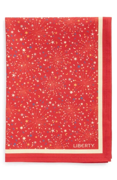 Liberty London Helens Star Tea Towel In Red