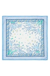 Liberty London Hope Spring Silk Square Scarf In Blue