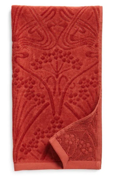 Liberty London Ianthee Hand Towel In Burnt Red