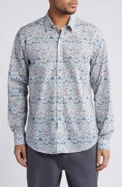 Liberty London Imran Lasenby Cotton Button-up Shirt In White Multi