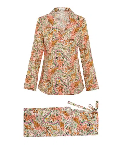 Liberty London Maxine Tana Lawn' Cotton Pyjama Set In Taupe