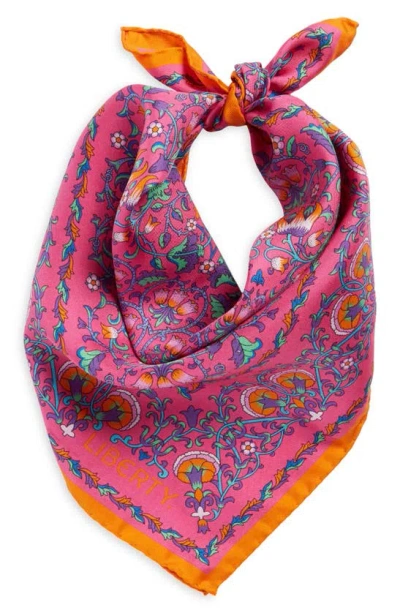 Liberty London Lodden Floral Silk Scarf In Pink