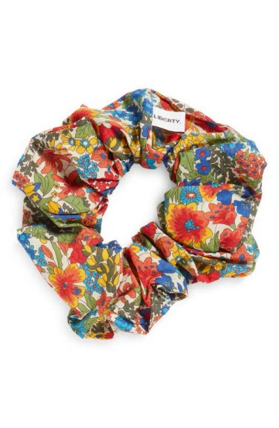 Liberty London Margaret Annie Tana Cotton Scrunchie In Blue Multi