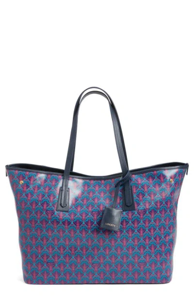 Liberty London Marlborough Floral Coated Canvas Tote In Navy