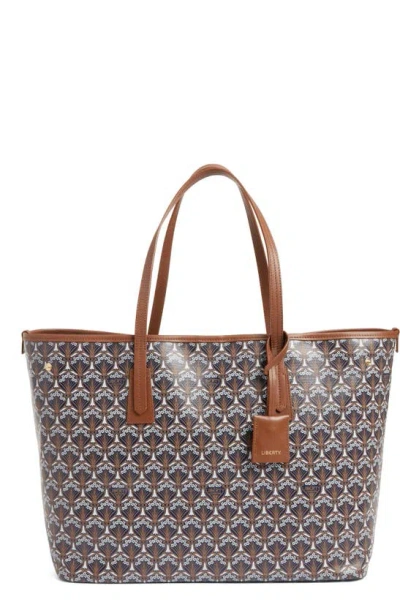 Liberty London Marlborough Floral Coated Canvas Tote In Sand