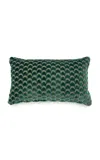 Liberty London Ottomon Spot Geometric-jacquard Cushion In Green