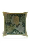 Liberty London Persian Gardens Velvet Cushion In Green