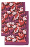 LIBERTY LONDON SET OF 2 POPPY BUTTERFIELD TEA TOWELS