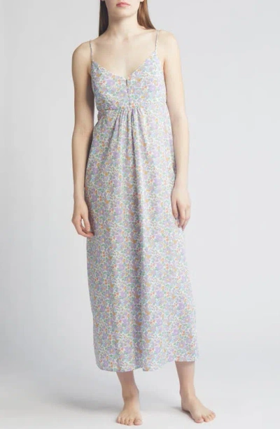 Liberty London Tana Floral Cotton Nightgown In Lilac