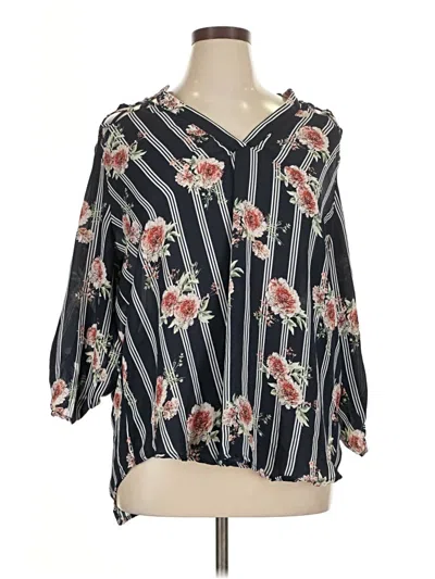 Pre-owned Liberty Love 3/4 Sleeve Blouse In Black