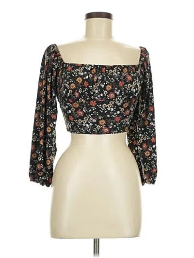 Pre-owned Liberty Love 3/4 Sleeve Blouse In Black