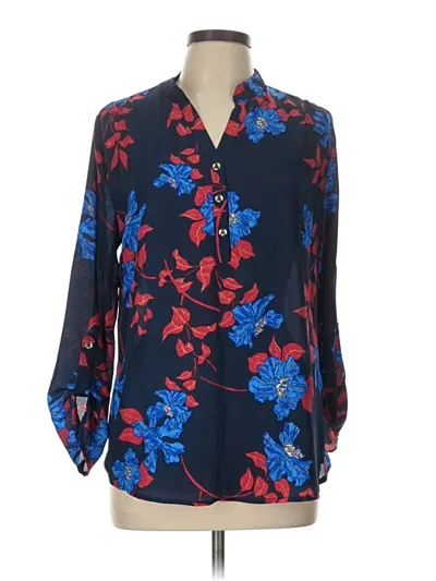 Pre-owned Liberty Love 3/4 Sleeve Blouse In Blue