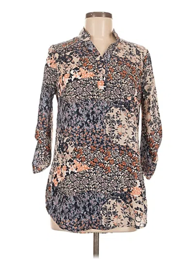 Pre-owned Liberty Love 3/4 Sleeve Blouse In Brown