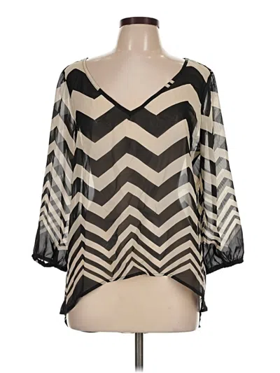 Pre-owned Liberty Love 3/4 Sleeve Blouse In Silver