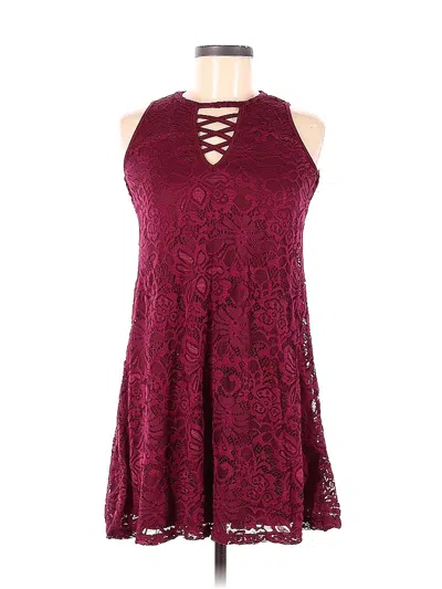 Pre-owned Liberty Love Cocktail Dress In Burgundy