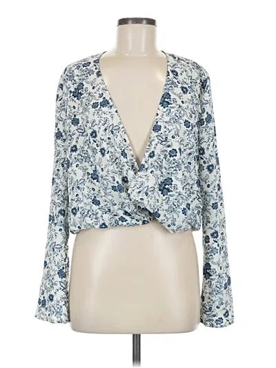 Pre-owned Liberty Love Long Sleeve Blouse In Blue