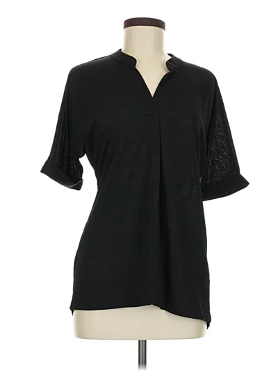 Pre-owned Liberty Love Short Sleeve Blouse In Black