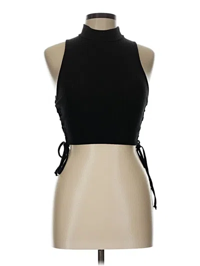 Pre-owned Liberty Love Sleeveless Top Black Halter Neckline Tops