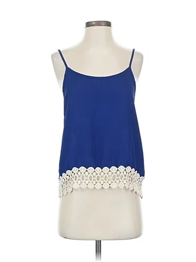 Pre-owned Liberty Love Sleeveless Top Blue Halter Neckline Tops