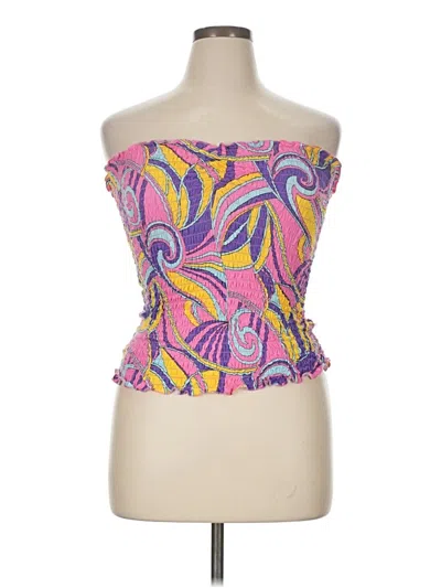 Pre-owned Liberty Love Tube Top Pink Strapless Neckline Tops