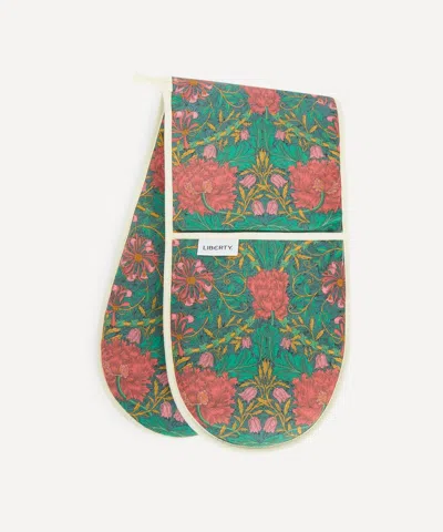 Liberty March Sparkle Double Oven Mitt In Green