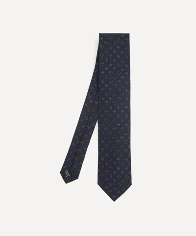 Liberty Mens Adamas Silk Pocket Square In Black