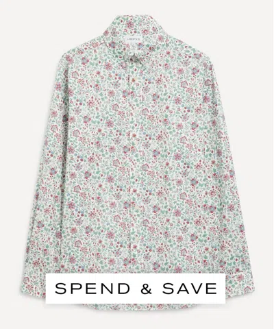 Liberty Mens Button-down Regular Fit Cotton Shirt In Gracey Bell In Multi
