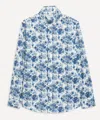 Liberty Mens Button-down Regular Fit Cotton Shirt In Madeleine Anemone In Blue