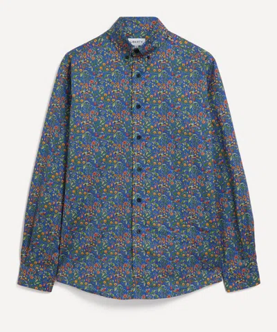 Liberty Mens Button-down Regular Fit Shirt In Catesby In Blue