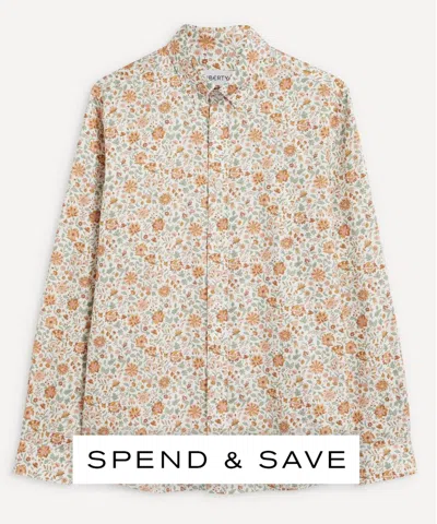 Liberty Mens Button-down Regular Fit Shirt In Grace Emily Bell In White