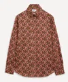 Liberty Mens Button-down Regular Fit Shirt In Miss Maud In Brown