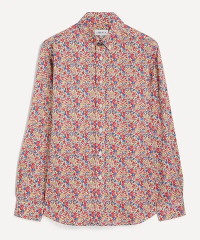 Liberty Mens Button-down Regular Fit Cotton Shirt In Emma And Georgina In Pink