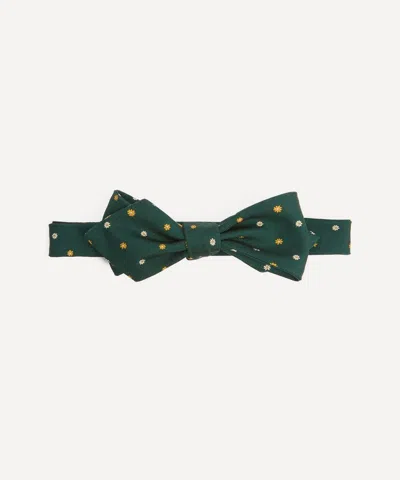 Liberty Mens Ciara Spot Silk Bow Tie In Green