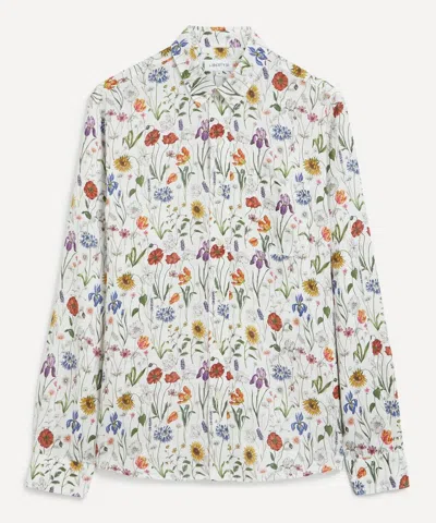Liberty Mens Classic Fit Hemp Shirt In Meadow Muse In Multi