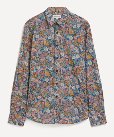 Liberty Mens Classic Fit Tana Lawn Shirt In Ciara In Blue