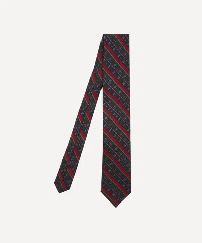 Liberty Mens Devereux Silk Tie In Purple