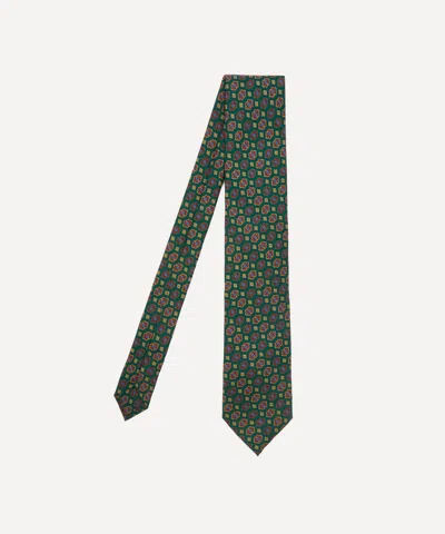 Liberty Mens Duncan Silk Tie In Green