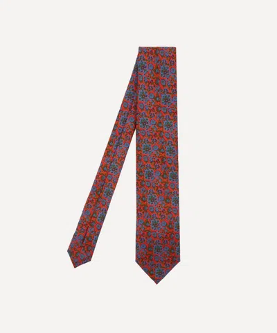 Liberty Mens Gillet Silk Tie In Orange