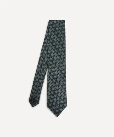 Liberty Mens Iphis Silk Tie In Green