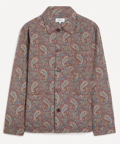 Liberty Mens Lee Paisley Linen Chore Jacket In Multi