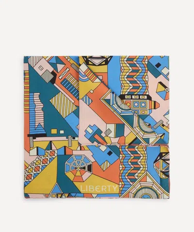 Liberty Mens Master Plan Silk Pocket Square