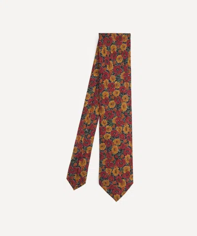 Liberty Mens Myria Silk Tie In Brown