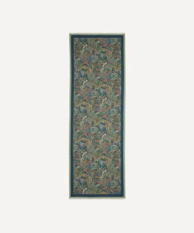 Liberty Mens Persian Voyage 60x180 Modal-wool Scarf In Green
