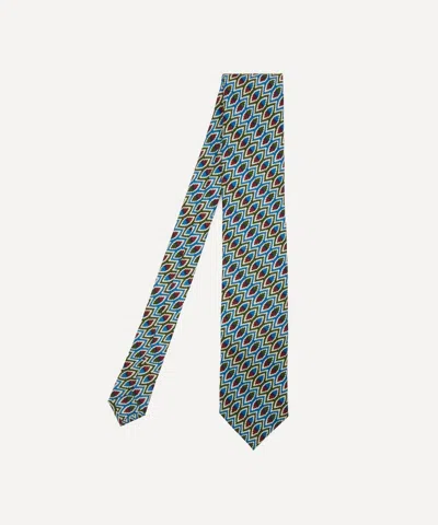 Liberty Mens Petochi Silk Tie In Green