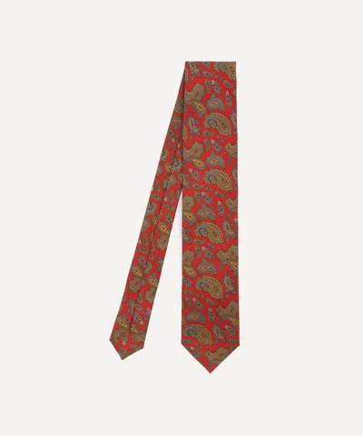 Liberty Mens Shortland Silk Tie In Red