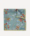 Liberty Mens Sonny's Tree Printed Silk Pocket Square In Light Blue